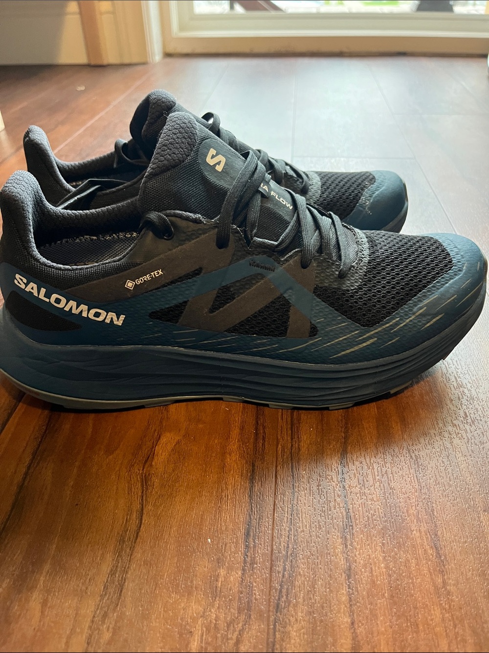 Salomon Men's Black and Dark Blue Trail Running Shoes